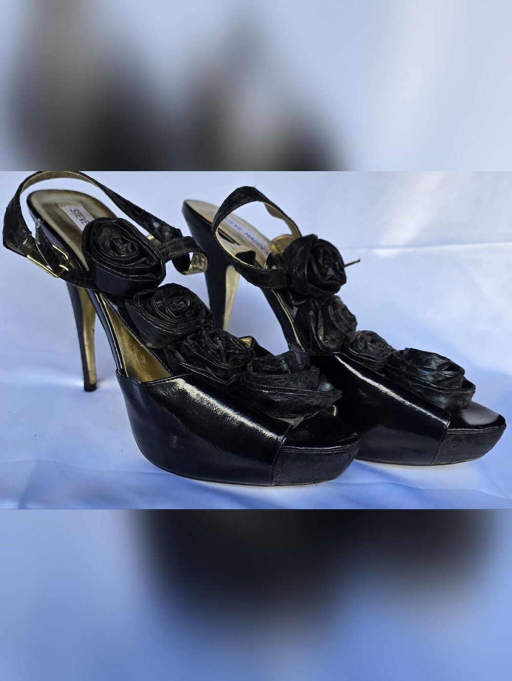 Steve Madden 3-Rose Peep-Toe Platform Sandals